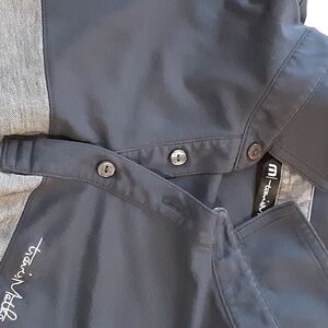 Travis Mathew Gray and Black Polo Shirt